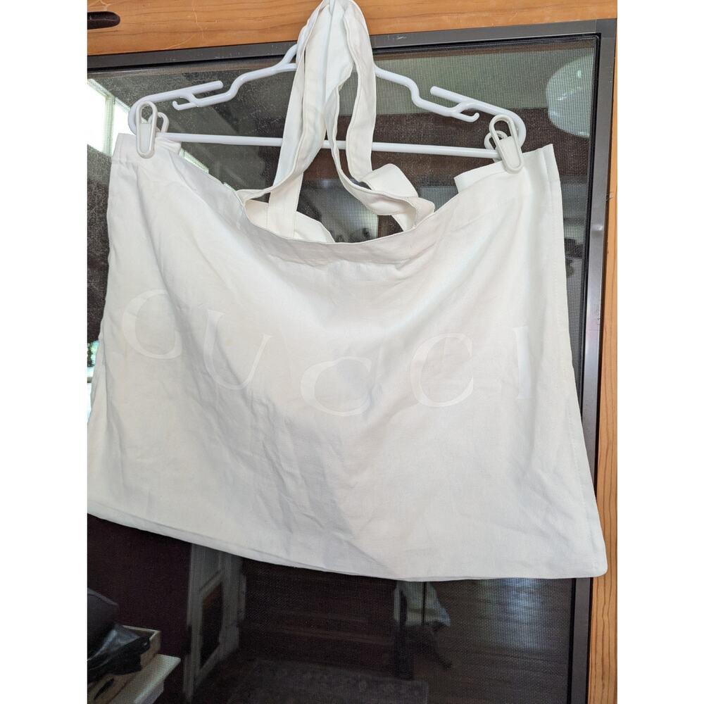 Gucci white cotton gift tote